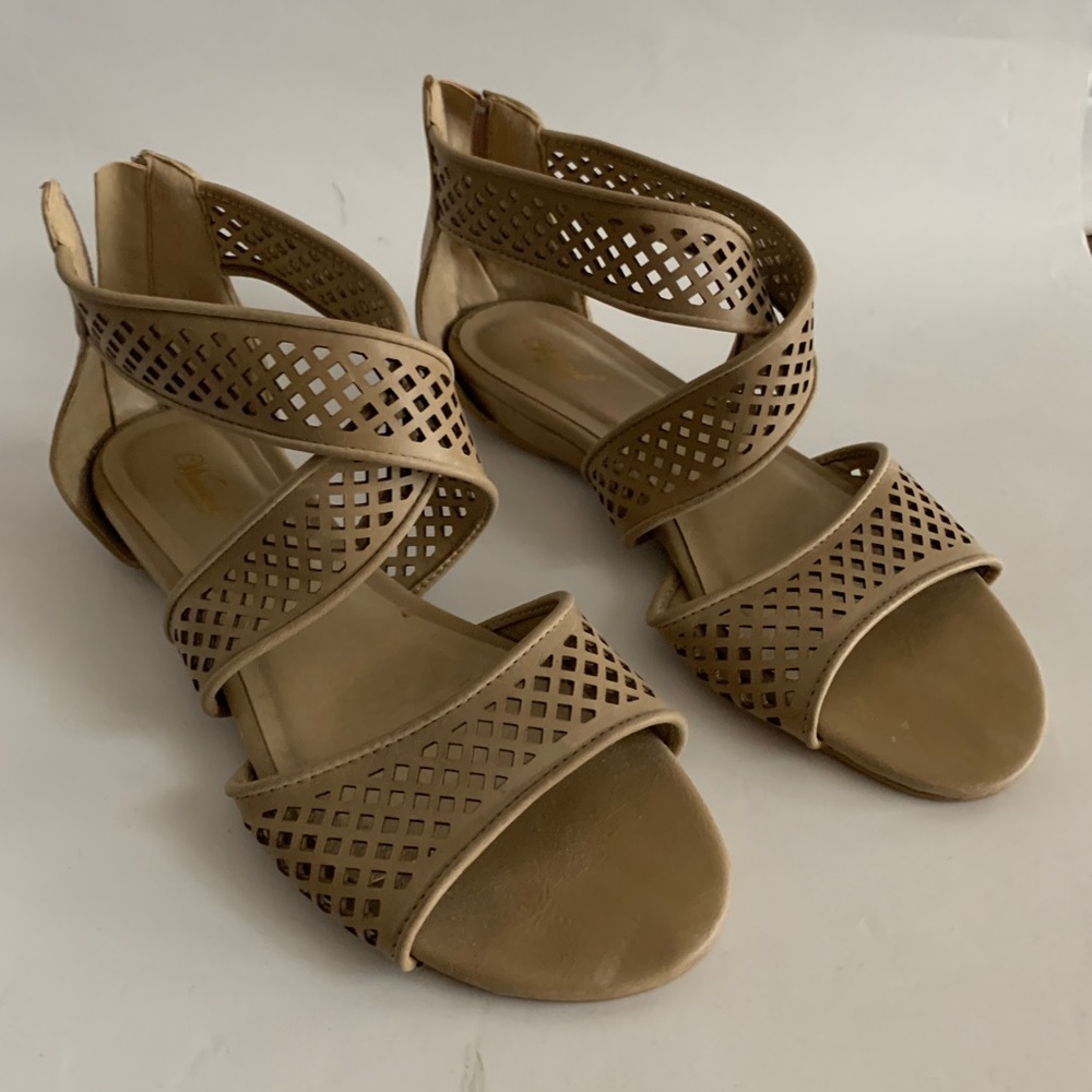 Wanted Tan Gladiator Sandals - Size 6